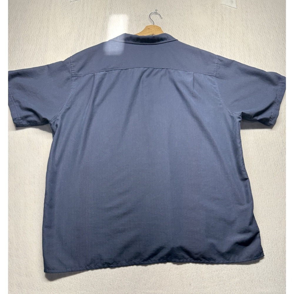 David Taylor Collection Shirt Mens 2XL Blue Button Up Short Sleeve Casual Camp - Picture 7 of 9